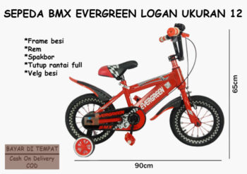 Anekadoo.com. Kado Anda Sepeda BMX Logan Evergreen Ukuran 12, itu ada di Anekadoo. 🛍️❤️