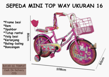 Anekadoo.com - Website official Sepeda Mini Top Way Ukuran 16 Anekadoo