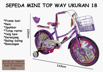 Anekadoo.com - Website official Sepeda Mini Top Way Ukuran 18 Anekadoo