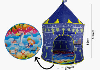 Anekadoo.com - Website official Tenda Anak Mainan Tenda A Beautiful Chubby House Hello + Alas Biru Anekadoo