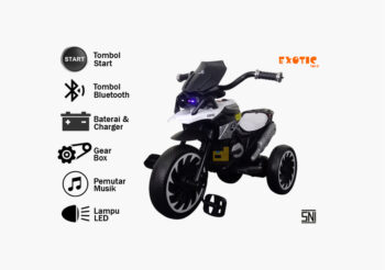 Anekadoo - Toko Mainan motor aki EMT-2214+ putih di Kota Probolinggo