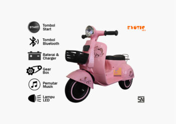 Anekadoo - Toko Mainan motor aki EMT-2222 pink di Kota Probolinggo