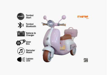 Anekadoo - Toko Mainan motor aki EMT-2242 pink di Kota Probolinggo
