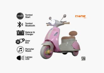 Anekadoo - Toko Mainan motor aki EMT-2244 pink di Kota Probolinggo