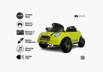 Anekadoo - Toko mainan mobil aki mini cooper mini 5011 hijau di Kota Probolinggo