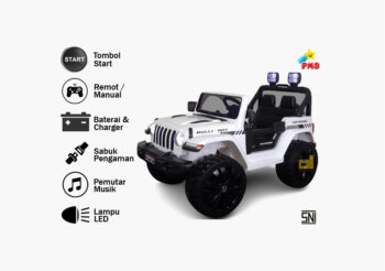 Anekadoo - Toko mainan mobil aki Ralli art m-8288 eva putih di Kota Probolinggo