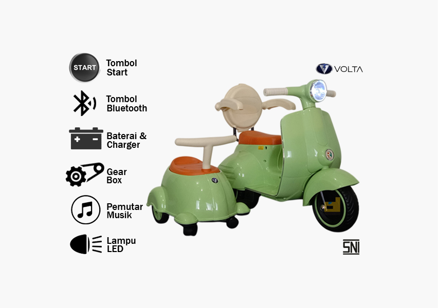 Anekadoo - Toko Mainan motor aki VOLTA 5021 HIJAU di Kota Probolinggo