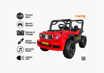 Anekadoo - Toko mainan mobil aki exotic ejp-7720 merah di Kota Probolinggo