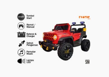 Mobil aki exotic ejp-7737, merah