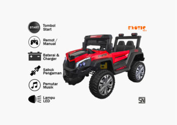 Mobil aki exotic ejp-7740+, merah