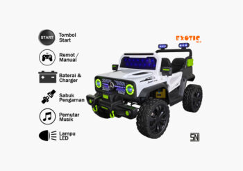 Anekadoo - Toko mainan mobil aki ejp-7748+ putih di Kota Probolinggo
