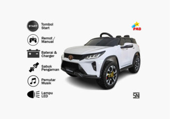 mobil aki fortuner eva m-7588b, putih