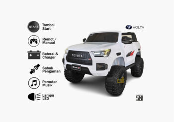 mobil aki volta hilux 5099 4x4, putih