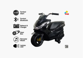 Anekadoo - Toko Mainan motor aki k-612c hitam di Kota Probolinggo