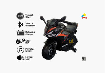 Anekadoo - Toko Mainan motor aki k-615c hitam di Kota Probolinggo