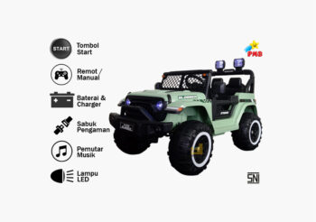 Anekadoo - Toko Mainan mobil aki m-8588 hijau di Kota Probolinggo