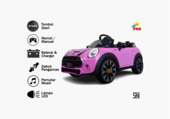 mobil aki mini cooper m-7188, pink