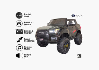 Anekadoo - Toko mainan mobil aki hilux 5099 24v eva hitam di Kota Probolinggo