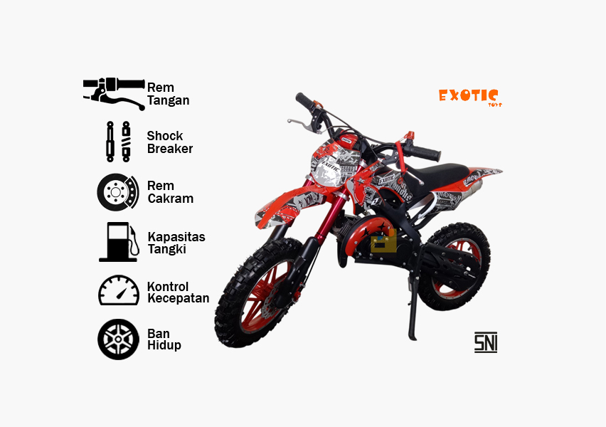 Anekadoo - Toko Mainan motor trail 7505 merah di Kota Probolinggo