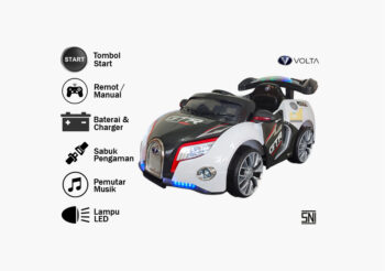 Anekadoo - Toko mainan mobil aki volta 5006 GTR 660 putih di Kota Probolinggo