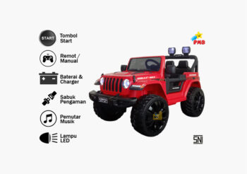 Anekadoo - Toko mainan mobil aki m-8288b merah di Kota Probolinggo