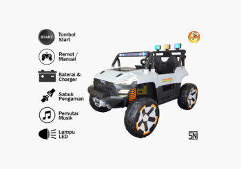 Anekadoo - Toko mainan mobil aki pj 8620 putih sr di Kota Probolinggo