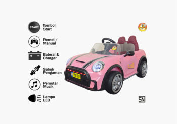Anekadoo - Toko mainan mobil aki mini cooper 7612 pink Kota Probolinggo