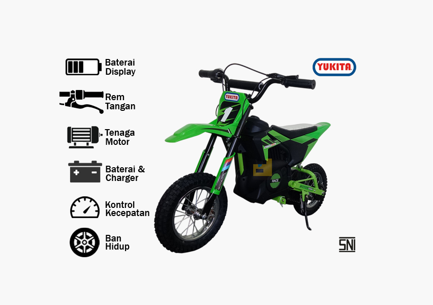 Anekadoo - Toko Mainan motor trail 0952 hijau di Kota Probolinggo