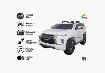 Anekadoo - Toko mainan mobil aki pajero m-8899 putih di Kota Probolinggo