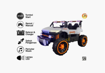 Anekadoo - Toko Mainan mobil aki pj-8611 putih di Kota Probolinggo