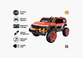 Anekadoo - Toko Mainan mobil aki pj-8618 merah di Kota Probolinggo