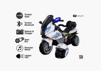 Anekadoo - Toko mainan motor aki volta samurai 5021 Putih di Kota Probolinggo