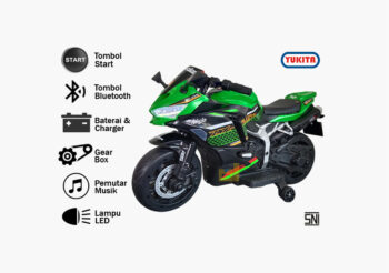 Anekadoo - Toko Mainan motor aki yukita ninja zx 25r hijau di Kota Probolinggo