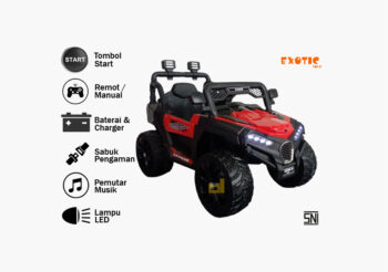 Anekadoo - Toko Mainan mobil aki utx m-8788b merah di Kota Probolinggo