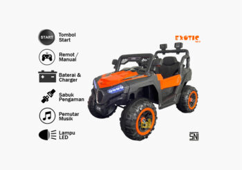 Anekadoo - Toko Mainan mobil aki utx m-8788 orange di Kota Probolinggo