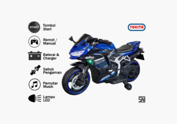 motor aki ninja zx 25r, biru
