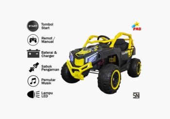 Anekadoo - Toko Mainan mobil aki m-9588 kuning camion di Kota Probolinggo