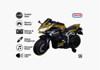 motor aki ninja zx 25r, kuning
