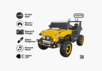 Anekadoo - Toko Mainan mobil aki yukita 1630 kuning di Kota Probolinggo